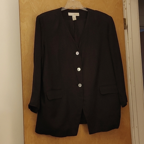 Kathryn Deene Jackets & Blazers - Plus size (22) Black Blazer with Pearl Buttons by Kathryn Deene